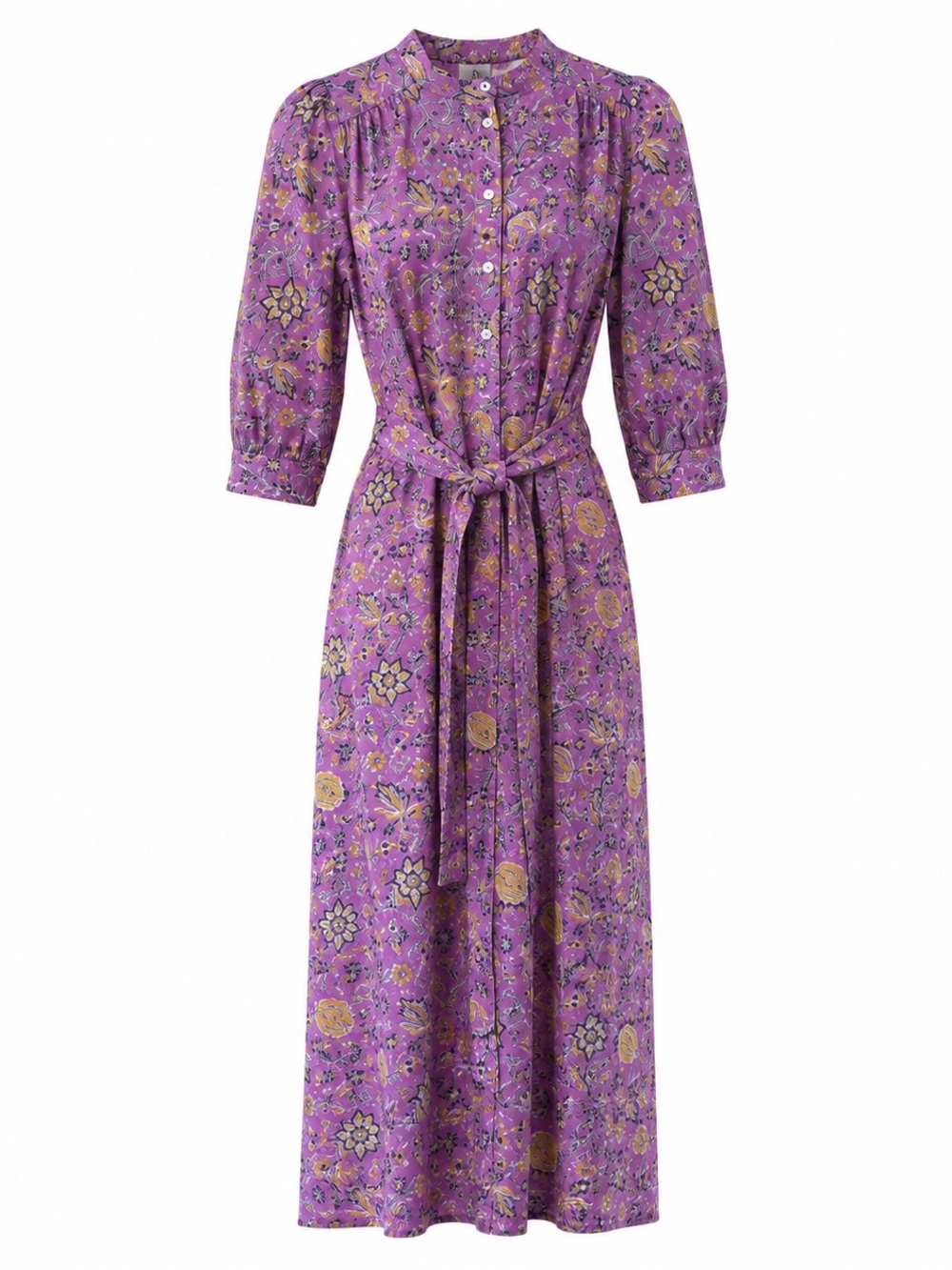 dRA Los Angeles Anthropologie Floral Maxi Dress XS Cotton Prairie Boho Cottage